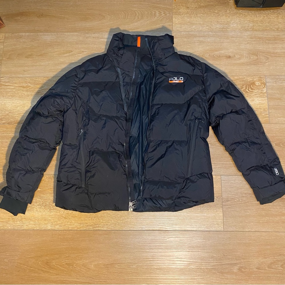Polo Sport Ralph Lauren Puffer Jacket 650 Goose Down Black Size L/XL  No Hood